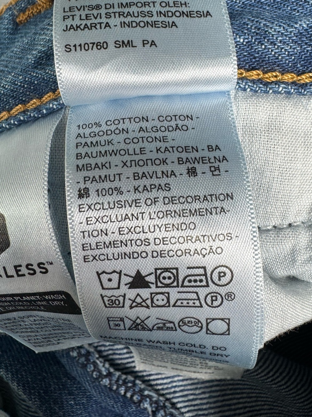 Levi's '94 Baggy Wide Leg Jeans Size 24 - Picture 4 of 5
